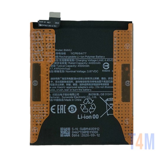 BATERIA XIAOMI REDMI K30 ULTRA BM4U 4400MAH